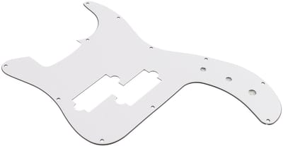 Slagplaat 3/4 P-stijl basgitaar - Fazley 10659 - Wit