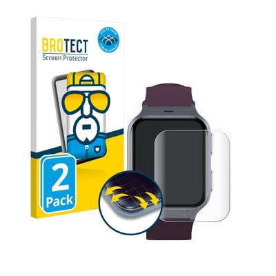 BROTECT - Screenprotector voor TCL Safety Watch MT43AX - Folie Beschermfolie transparant volledig dekking - 2 Stuks