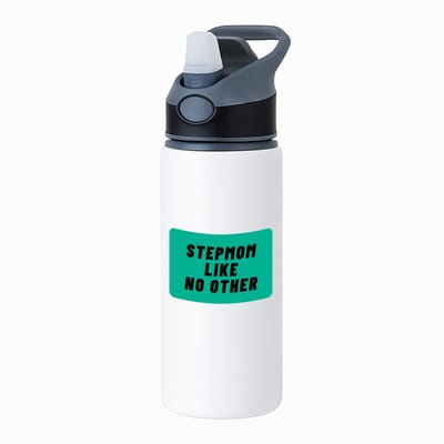 Hacebo® - stepmom like no other waterfles met rietje zwart - Moeder - geweldige moeder - niemand anders - verjaardag - cadeau - kado - bedankje - geschenk - water fles - 650ML