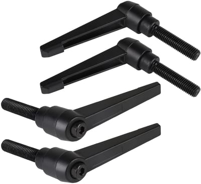 Dailygoods- Klemgrepen 4 Stuks - Verstelbaar - Snelspanhendel - Schroeven - Staal - Zwart - Klemmen