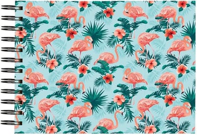 Spiraal Fotoalbum Flamingo Roze 50 Witte Pagina's 23x16 cm FSC Gecertificeerd
