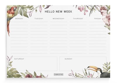 Fabrikten Weekplanner Tropisch - A5 - Compact - Engels