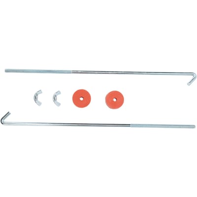 Boulons de maintien de batterie universels 12 pouces à crochet J professionnels avec rondelle et écrou papillon pour voiture white