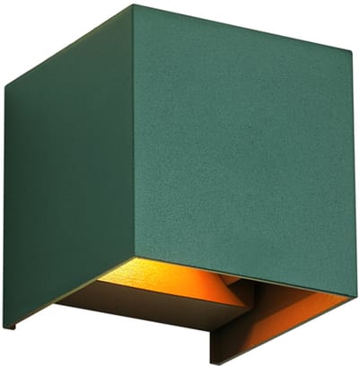 QAZQA edwin - Moderne LED Wandlamp Up Down voor buiten - 2 lichts - L 10 cm - Groen - Buitenverlichting