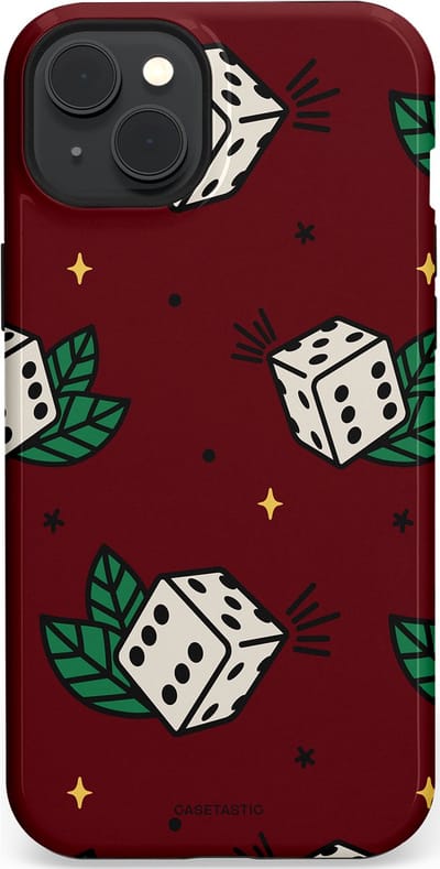 Casetastic Hoesje Geschikt voor Apple iPhone 15 Plus Magsafe - Stijlvolle Beschermende Duo-layer Case - Casino zes