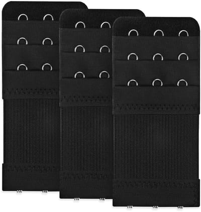 Dailygoods- BH-bandverlengers 3 stuks - Zachte Rekbare Extenders - Roestvrij Stalen Haken - Comfortabele Damesbeha - 9,7x4,4 cm - Beha-extender