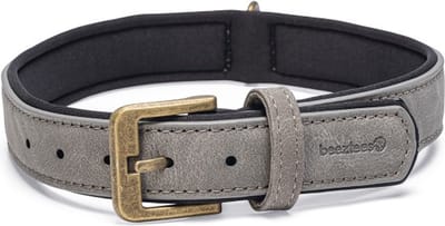 Beeztees Balacron Ax Halsband Hond - Kunstleer - Grijs - 43-53 cm x 25 mm