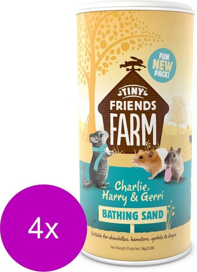 Tiny Friends Farm Badzand - Vachtverzorging - 4 x 1 kg