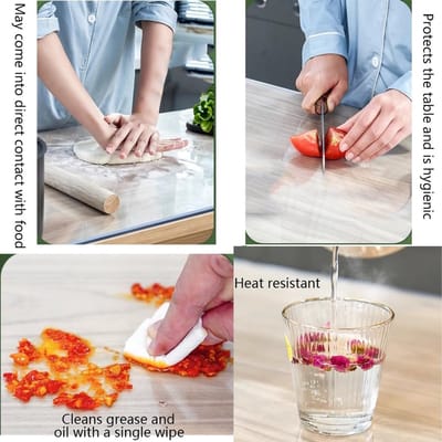 Transparante Tafelfolie - Beschermfolie Tafel - Tafel Beschermen - Glashelder PVC - 100 cm - Transparant