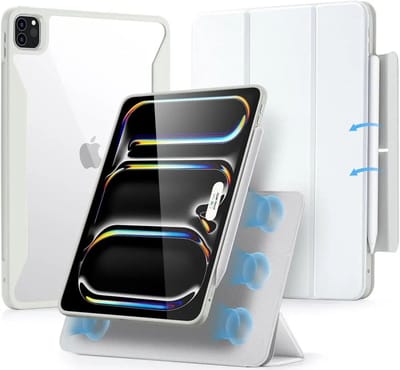 ESR Rebound Hybrid 360 Hoes Geschikt voor Apple iPad Pro 13 (2024 / 2025) Book Case Wit