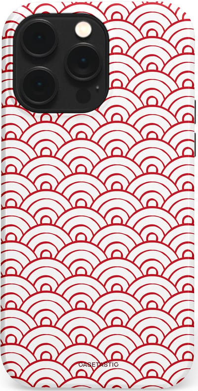 Casetastic Hoesje Geschikt voor Apple iPhone 14 Pro Max Magsafe - Stijlvolle Beschermende Duo-layer Case - Golfjes
