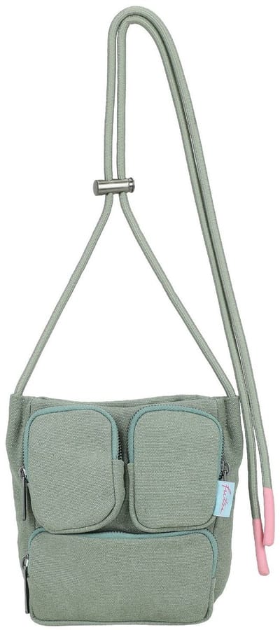 Fritzi aus Preußen schoudertas Donny Crossover Bag Canvas Jade groengrijs