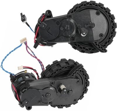 Robot Stofzuiger Wielen - Onderdelen Set - Verbeterde Mobiliteit - Specifieke Compatibiliteit - Links en Rechts - Zwart