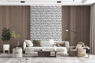 Behang - Fotobehang Muziek - Patronen - Muzieknoten - Breedte 200 cm x hoogte 300 cm