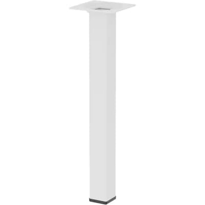 Duraline Meubelpoot Vierkant Staal 2,5x2,5x25cm Wit