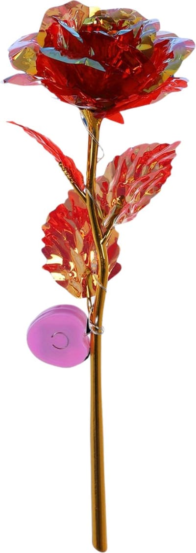 Livano Gouden Roos 24k - Valentijn Cadeautje Voor Haar & Hem - Cadeautje Vrouw - Rood