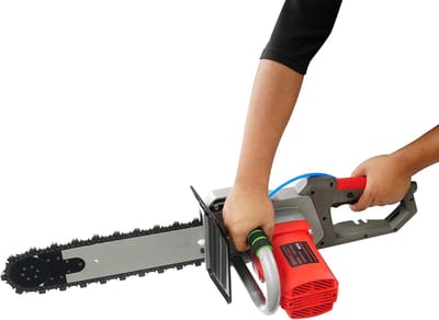 Muurfrees Elektrisch - Sleuffrees Betonzaag - Sleuven Frezen - 5800W Krachtige Motor - Max 350mm Diepte - Grijs Rood