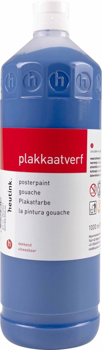 Plakkaatverf Heutink donkerblauw - flacon à 1000ml