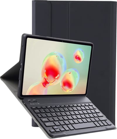 Hoes Geschikt voor Samsung Galaxy Tab S6 Lite Hoes Toetsenbord Hoes Case Book Cover Hoesje - Hoesje Geschikt voor Samsung Tab S6 Lite Keyboard Hoes - Zwart