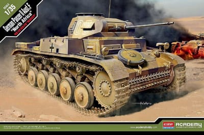 Academy Modelbouwpakket Militaire voertuigen - 13535 German Panzer II Ausf. F - North Africa Plastic - 1:35 - Modelbouw