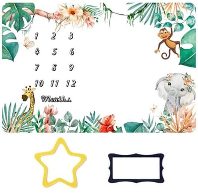 Gepersonaliseerde fleecedeken voor kinderen - Mijlpaaldeken voor babyfotografie 150 x 100 cm