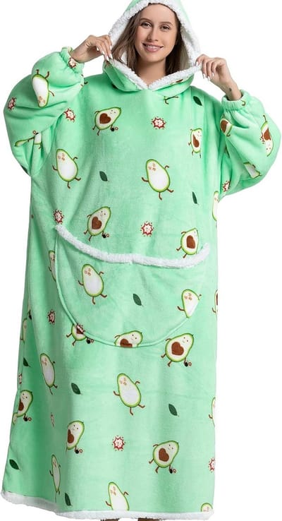 XXL Hoodie Deken met Grote Zak - Oversized Sweater Deken voor Volwassenen - Groen
