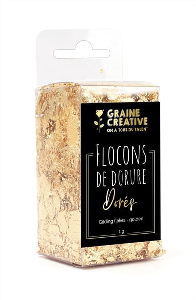 Graine Creative goud folie vlokken knutselen epoxy 1gr decoratie.