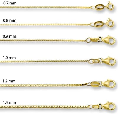 Gouden Venetiaans ketting - 14 karaat goud - 0.7 mm dik - 50 cm lengte