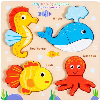 3D Dier Cartoon Puzzelbord Kinderen Handheld Verkeer Legpuzzel Montessori Vroegschoolse Educatie Speelgoed Bouwstenen Speelgoed