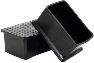 4x Stofdichte Rechthoekige Stoelpoot Doppenset voor Vloerbescherming (40x60mm)