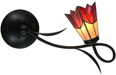 Tiffany Wandlamp / Plafonnière Lovely Fleur de Vanneau Kievitsbloem - Art Deco Trade
