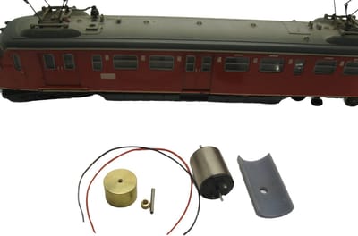 micromotor HTR001F HO motor ombouwset voor Trix 1530-1532 Adler 2202 BR 24 u.a.