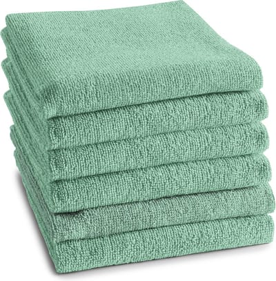 DDDDD - 6x Keukendoek - Logo - 50x55 cm - Pastel Groen - Set van 6 stuks