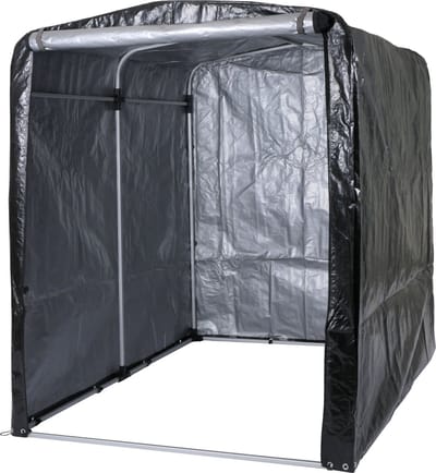 Fietsgarage MCW-N61, foliegarage Garage tent, aluminium UV-bescherming waterdicht, 201x157x201cm ~ antraciet