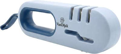 VanDijck Messenslijper – 4-in-1 – Verstelbare Slijphoek – Met Scharenslijper – Blauw