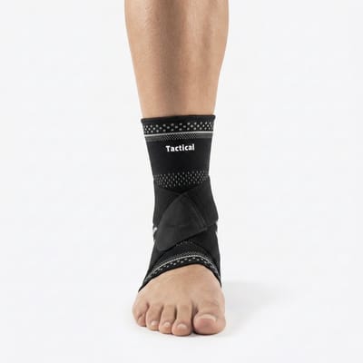 Tactical Fightwear Enkelbrace Maat XL – Enkelbandage voor Sport & Vechtsport – Verstelbare Enkelsteun voor MMA, BJJ & Kickboksen – Uniseks – Zwart