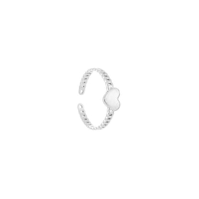 Bijoutheek Ring (Sieraad) Chain Hart Zilver (One Size)