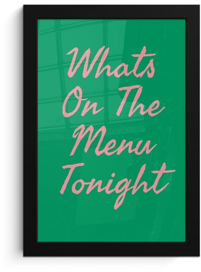 Poster in lijst - Fotolijst 20x30 cm - Posters - Menu - Quote - Roze - Posterlijst zwart - Decoratie - Wanddecoratie woonkamer - Muurdecoratie slaapkamer