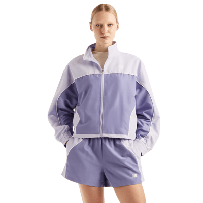 New Balance Trackside Jassen Dames - Paars - Maat S - Poly Jersey