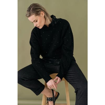 MAICAZZ Fa25.70.222 pepita sweater black