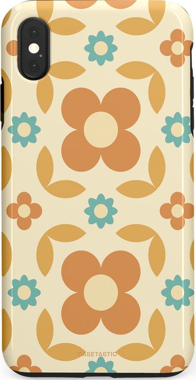 Casetastic hoesje geschikt voor Apple iPhone XS Max - Dubbellaagse bescherming - Retro verlangen - Fashion Case - Crème Perzik Goud