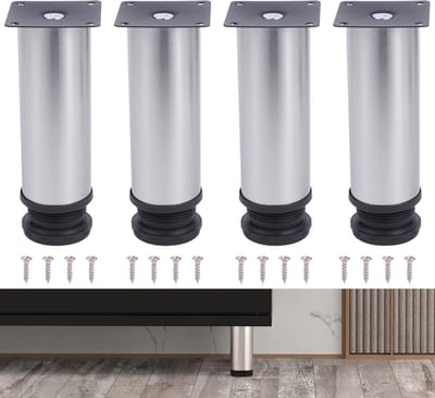 Set van 4 Verstelbare Meubelpoten RVS - Voor Bank, Tafel en Kast (150mm)