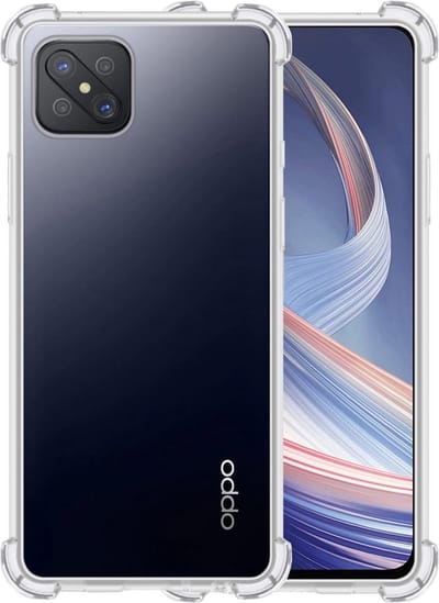 Hoesje - Geschikt voor OPPO Reno4 Z 5G - Sterk & Shockproof - Siliconen Shock Case - Hoes Cover - Telefoonhoes - Transparant