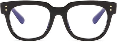 Blauw Licht Bril - Computer Bril - Ogen Beschermen - Groot Frame - Unisex - Zwart
