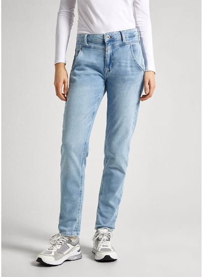 Pepe Jeans Gymdigo Tapered Fit Spijkerbroek Blauw 26 / 30 Vrouw