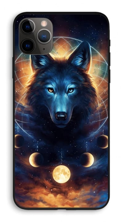 Case Company® - Hoesje geschikt voor iPhone 11 Pro Max hoesje - Wolf Dreamcatcher - Biologisch Afbreekbaar Telefoonhoesje - Bescherming alle Kanten en Schermrand