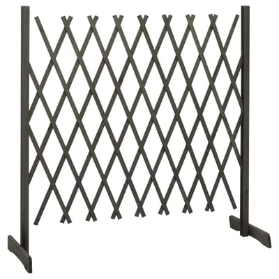 vidaXL - Tuinlatwerk - 180x100 - cm - massief - vurenhout - grijs