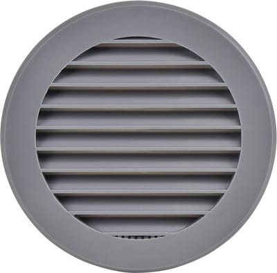 Rond Kunststof Ventilatierooster Ø 100 mm Grijs voor Ventilatie