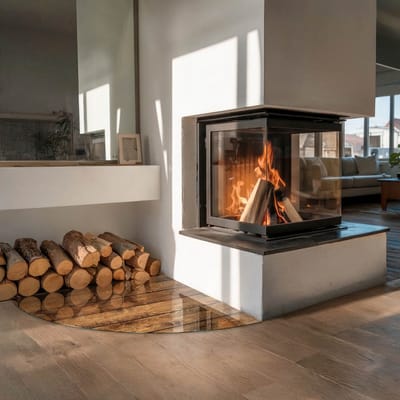 Coloray Vloerplaat Houtkachel - Plaat voor Onder Houtkachel - 100 cm x 100 cm - Open Haard Accessoires - Bruin Vloerplaat Kachel - Vloerplaat Voor Kachel - Plaat onder Houtkachel - Kachel Onderplaat - Plaat Kachel