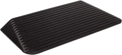 Rubber Drempelhulp Oprit Oprijplaat voor Rolstoel en Steekwagens (9 x 90 x 53 cm)